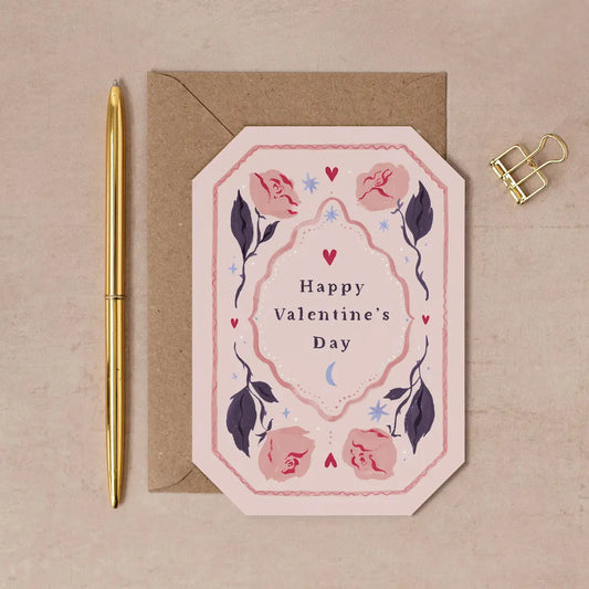 Roses Valentine's Card | Valentine’S Day Cards | Shaped Card