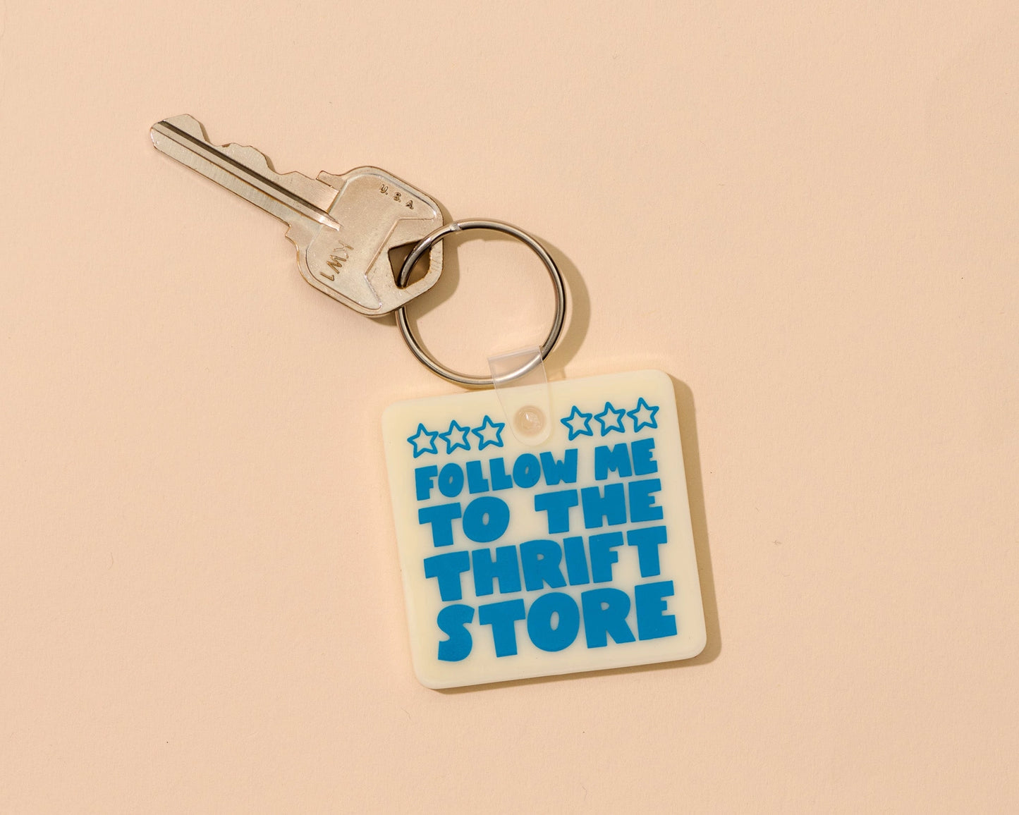Follow Me To The Thrift Store Keychain