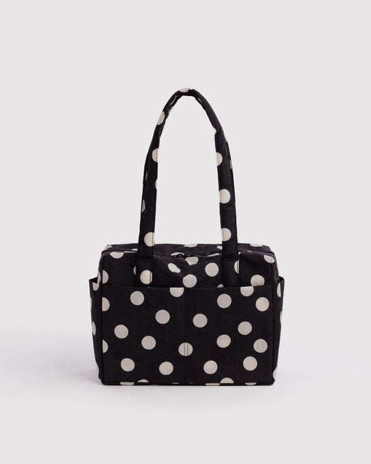 Black And Cream Polka Dot Everyday Cloud Bag