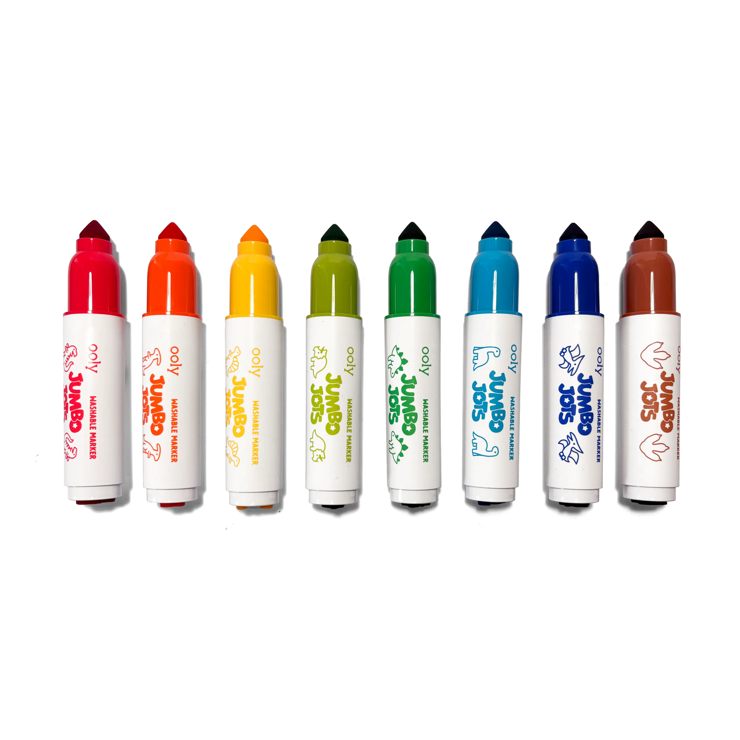 Jumbo Jots Dual Tip Dinosaur Stamp Markers - Set of 8