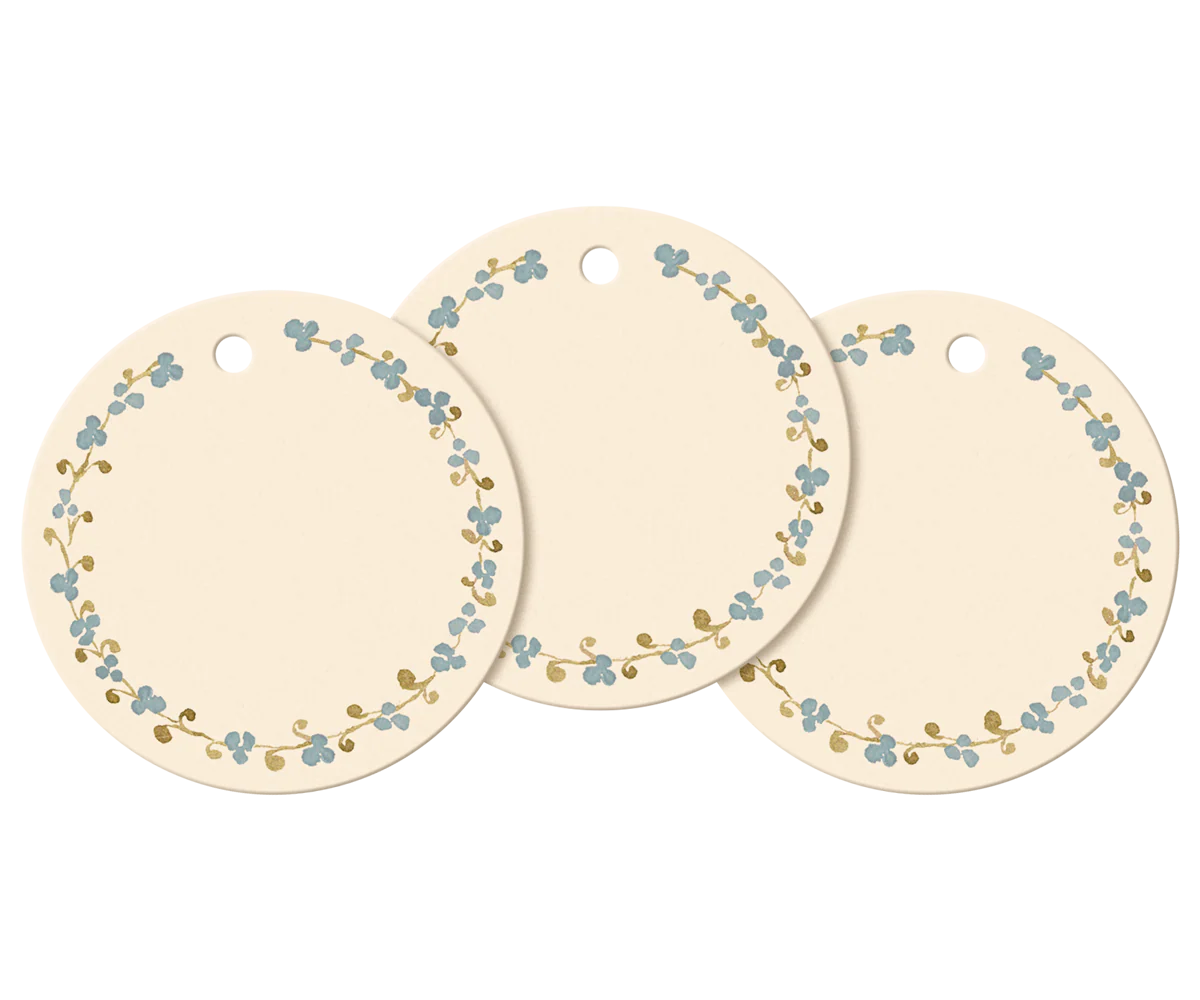 Gift tags, Ring of flowers, 15 pcs.