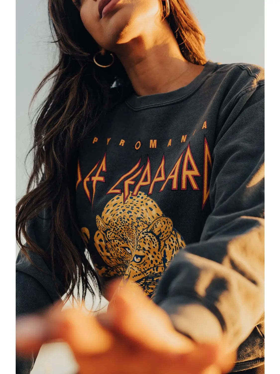 Upcycle Def Leppard Golden Sweater