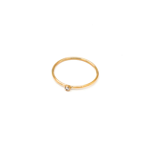 Gold Filled Cz Stacking Rings