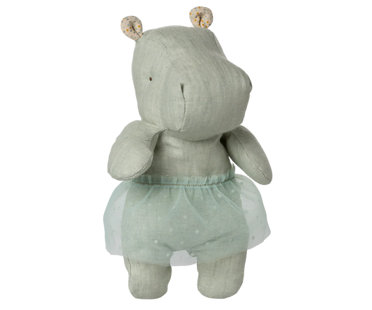 Small Hippo With Ballerina Skirt  - Mint