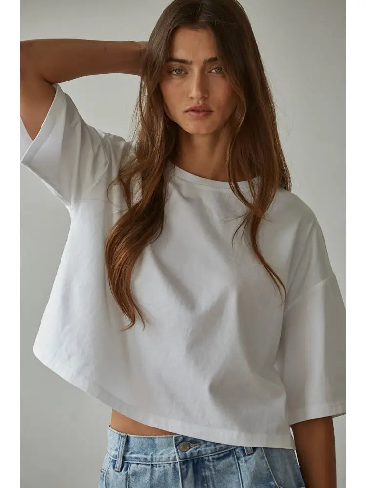 Everyday Boxy Fit Tee (White)