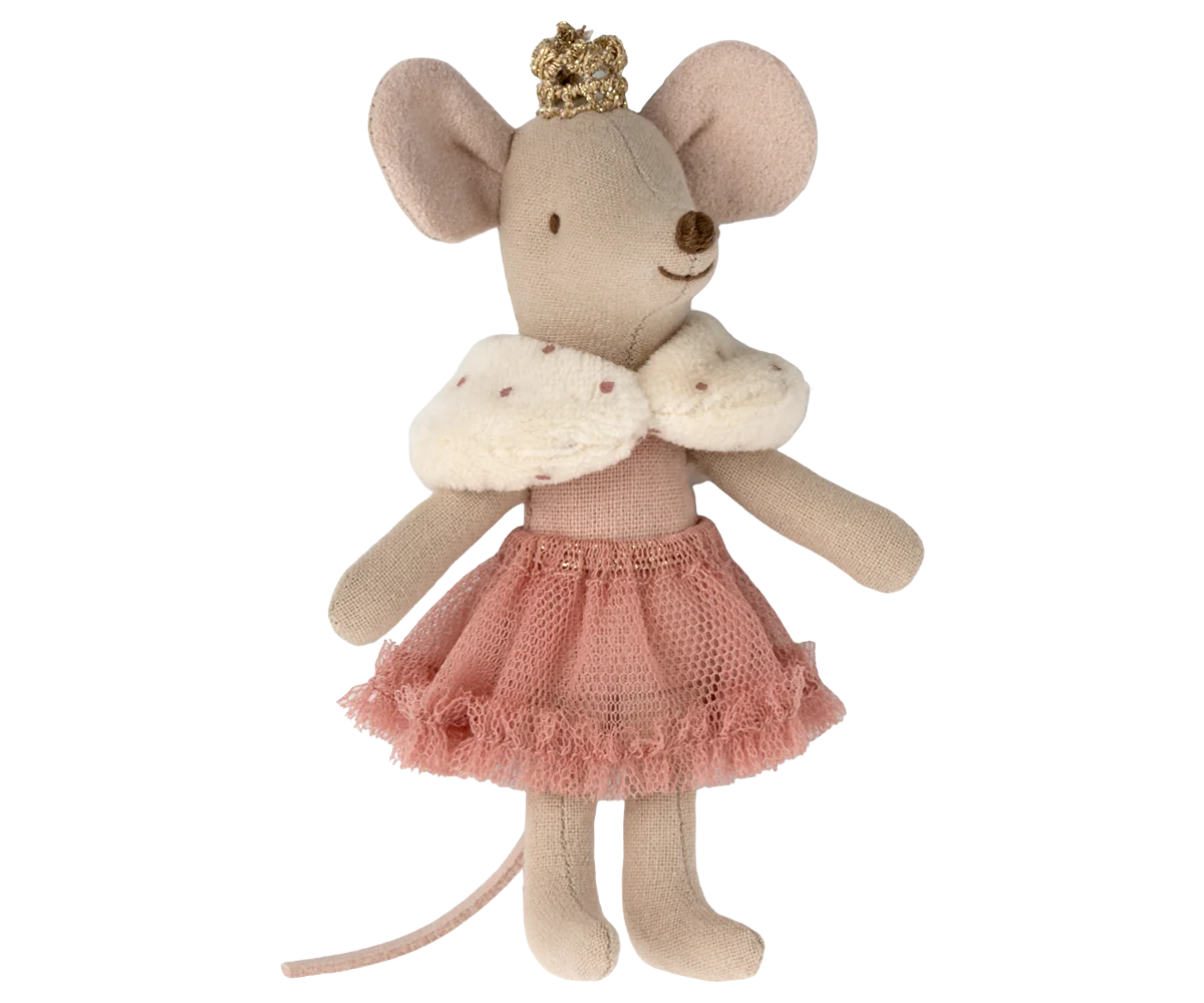 Maileg Princess mouse, Little sister in matchbox