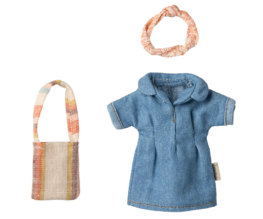 PRE-ORDER Denim dress and bag, Mum mouse (ships in March)