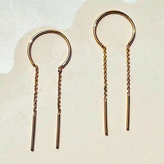 Threader Drop Bar Earrings