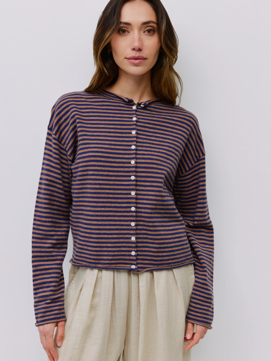 Navy Stripe Elisa Cardigan