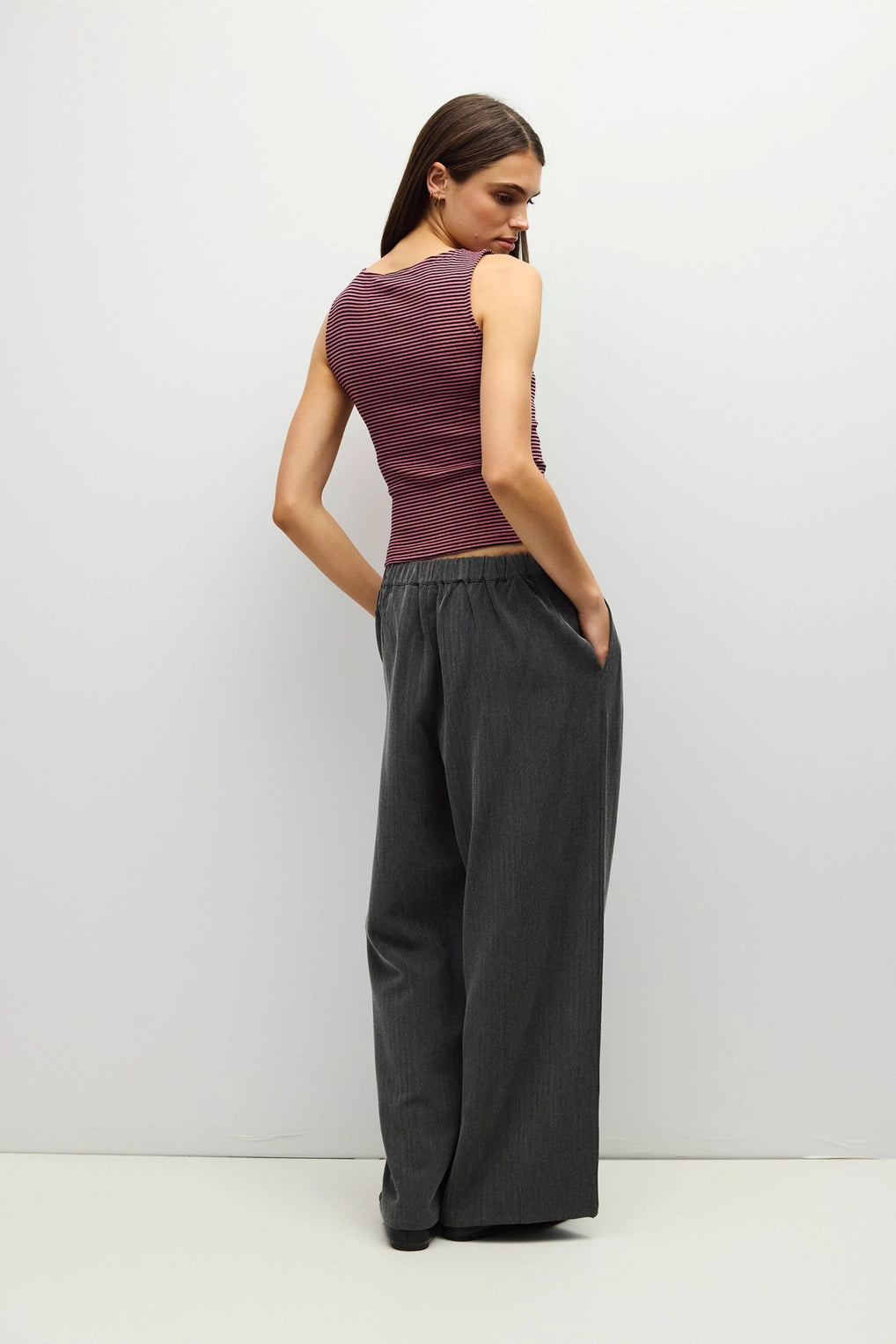Pink/Navy Striped The Adrienne Top