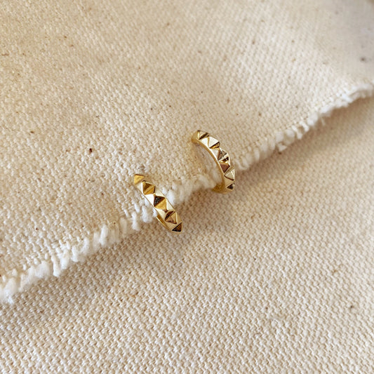 Spiked Gold Fill Hoops