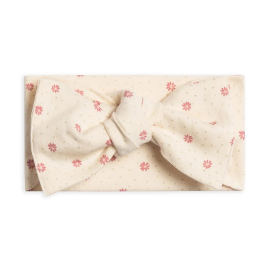 Organic Baby Hattie Knot Bow Wrap (Floral + Punch)