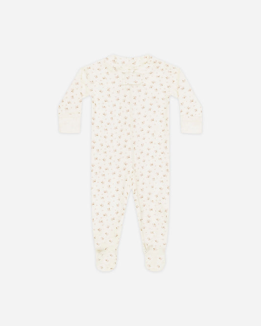 Zip Longsleeve Sleeper Footie || Fleur