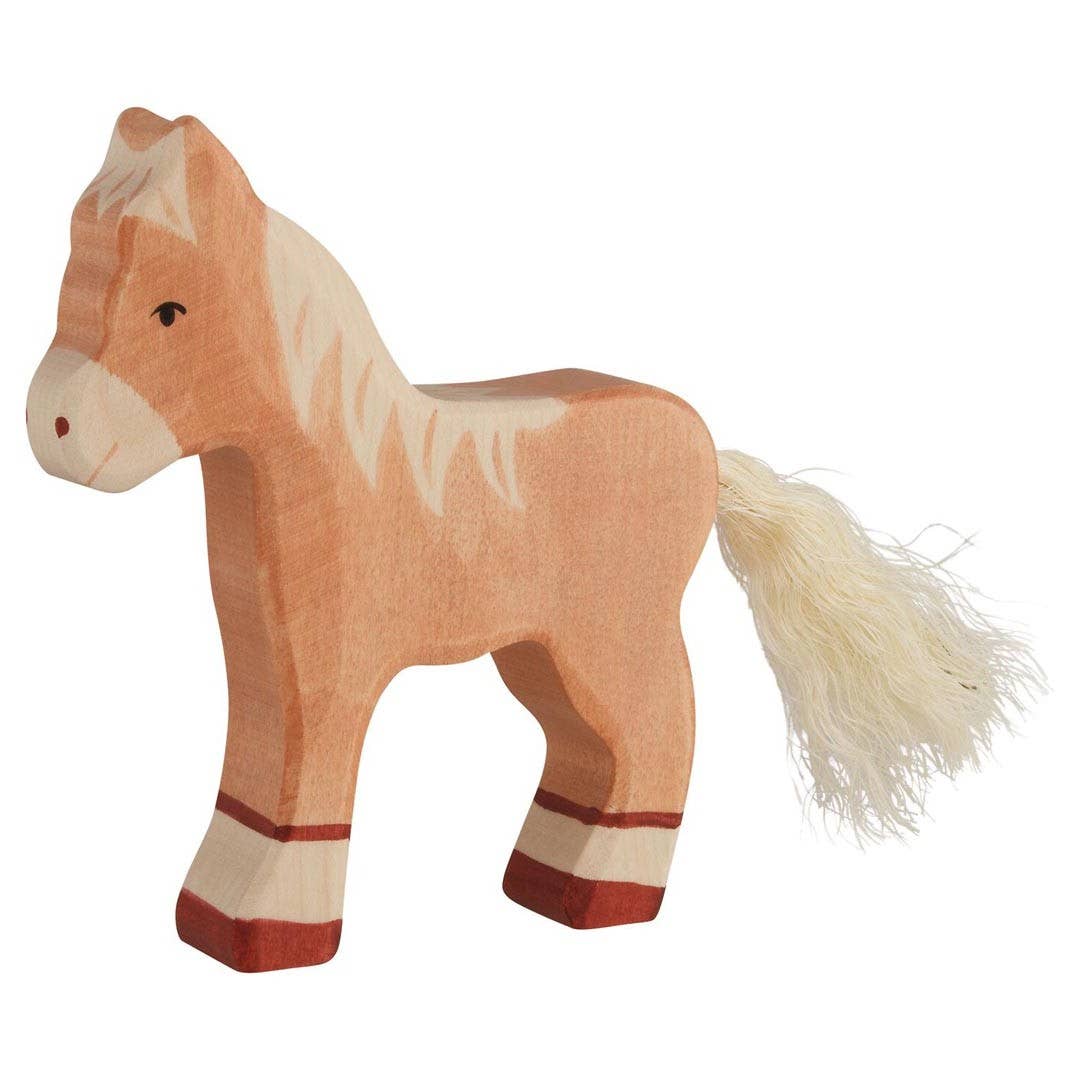 Wooden Foal, standing, light brown