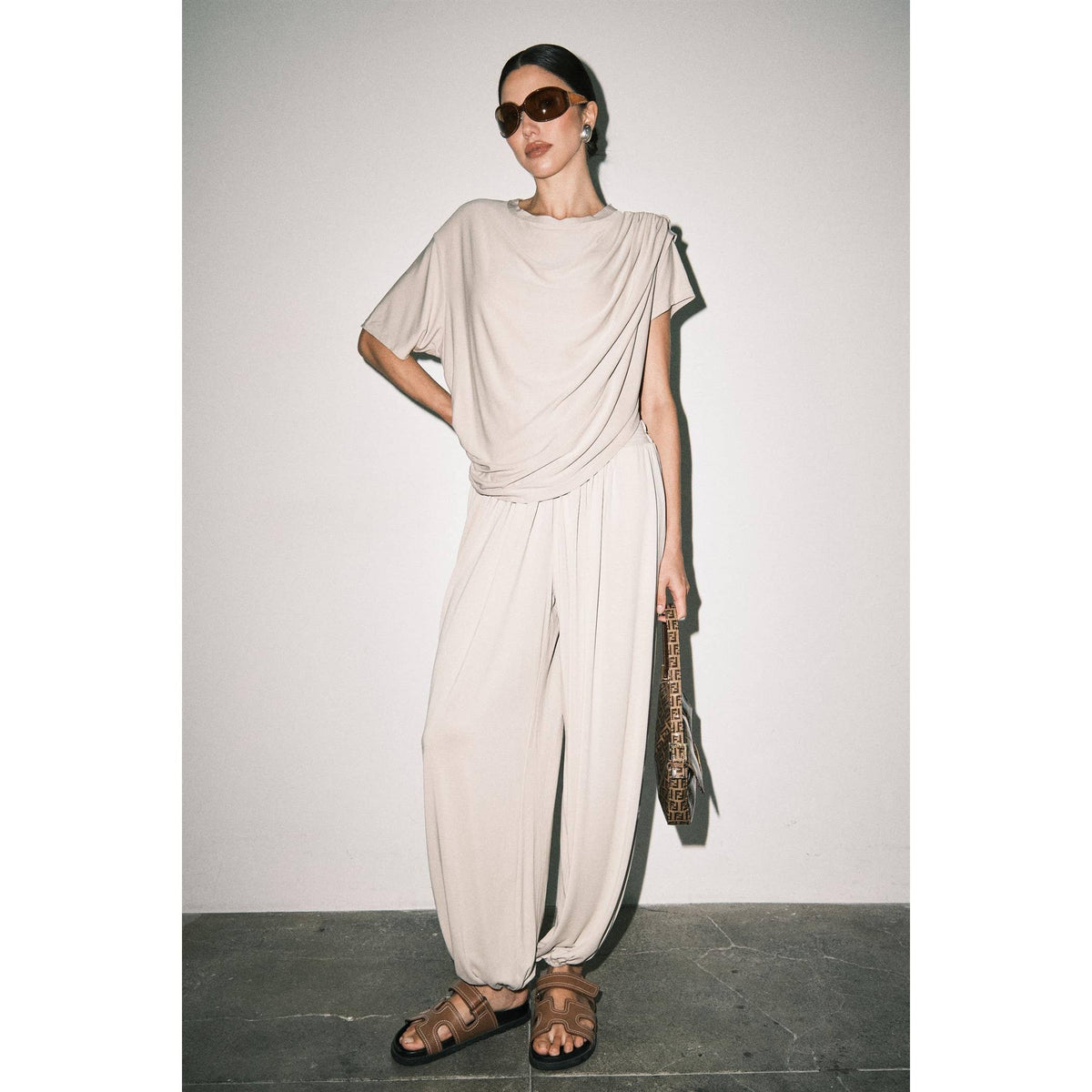 Stone Emery Drape Harem Pants