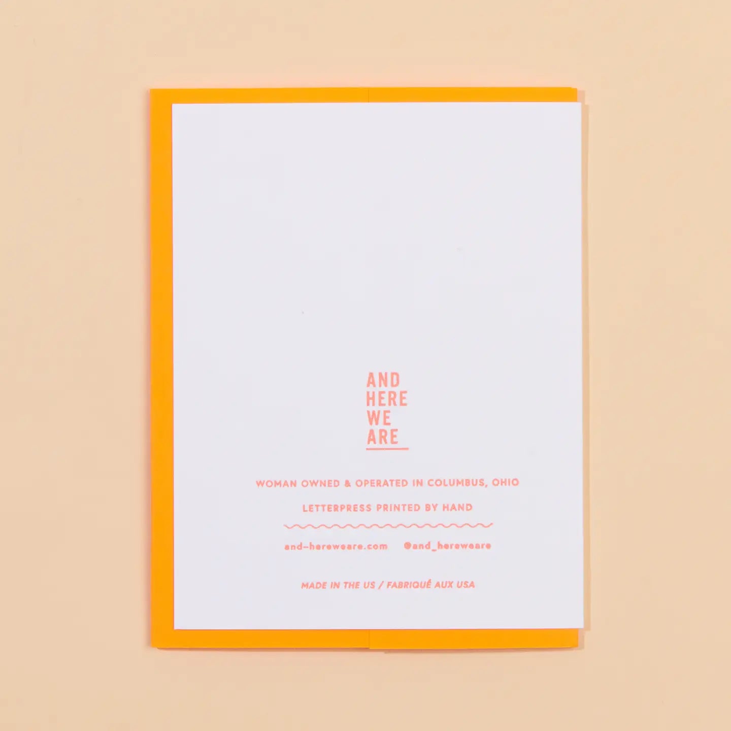 Love You, Miss You Letterpress Greeting Card- Made in USA