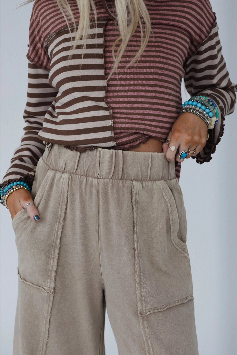 Sunset Shore Wide Leg Pants - Cappuccino