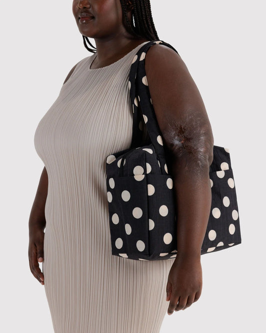Black And Cream Polka Dot Everyday Cloud Bag