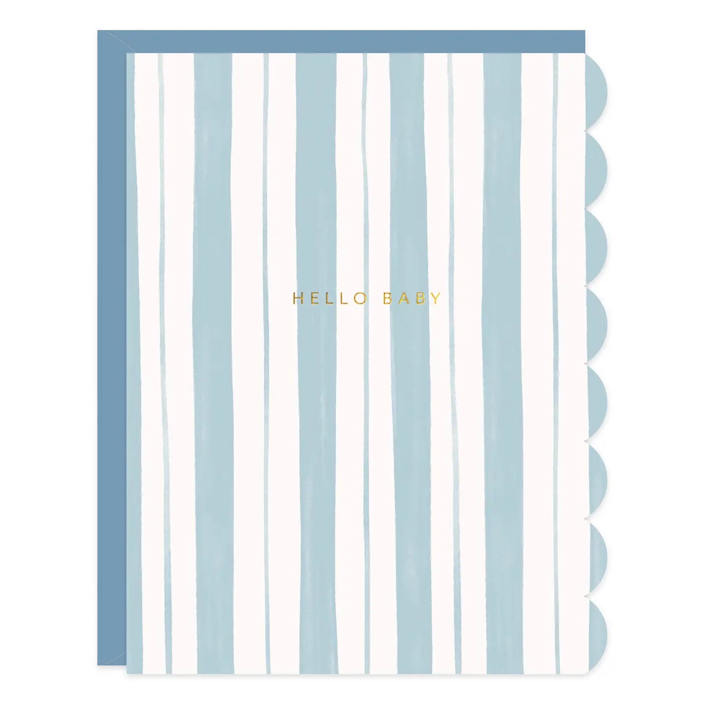 Baby Stripes Blue Greeting Card