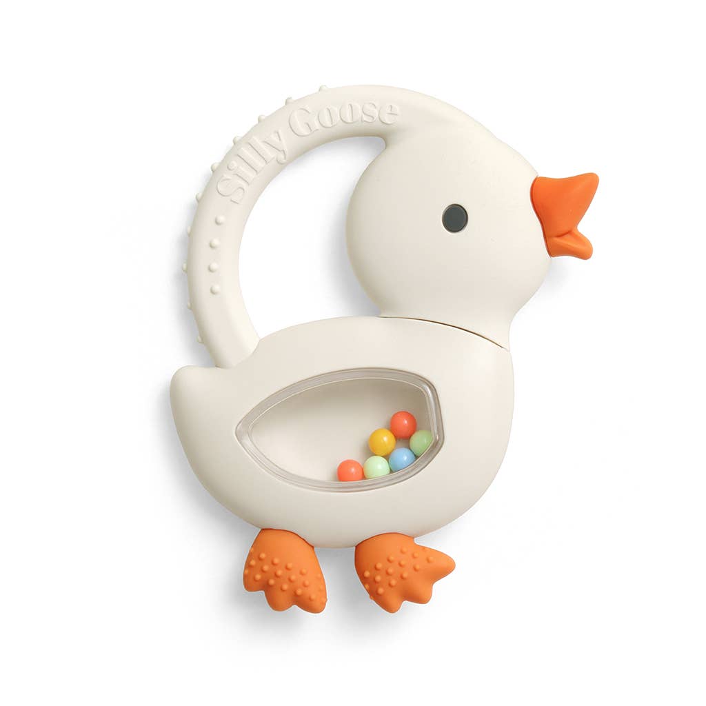 Goose Silicone Teether with Rattle