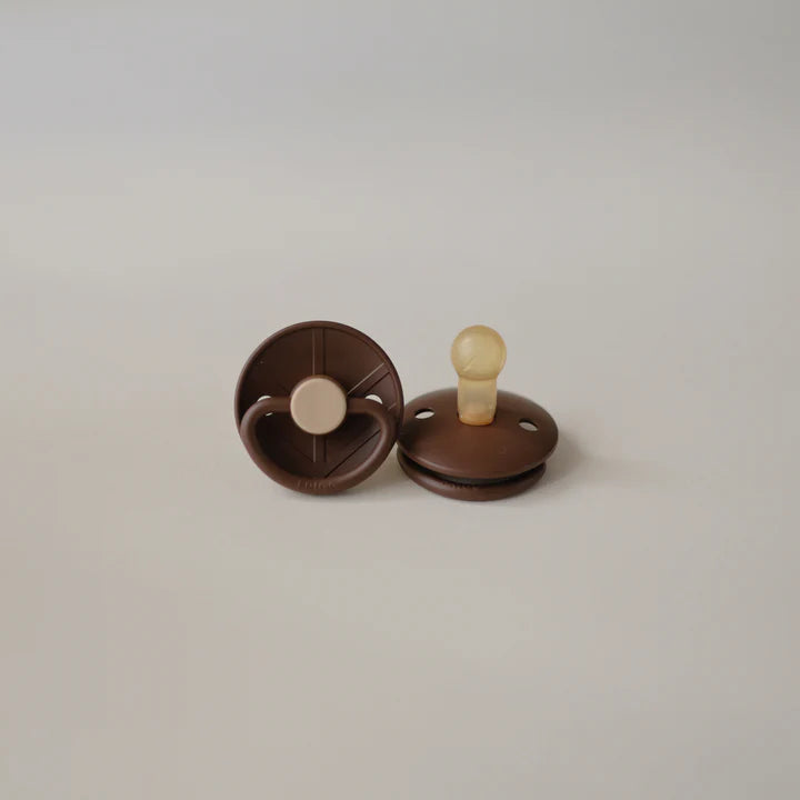 Natural Rubber Pacifier 2-Pack | Cocoa/Cream