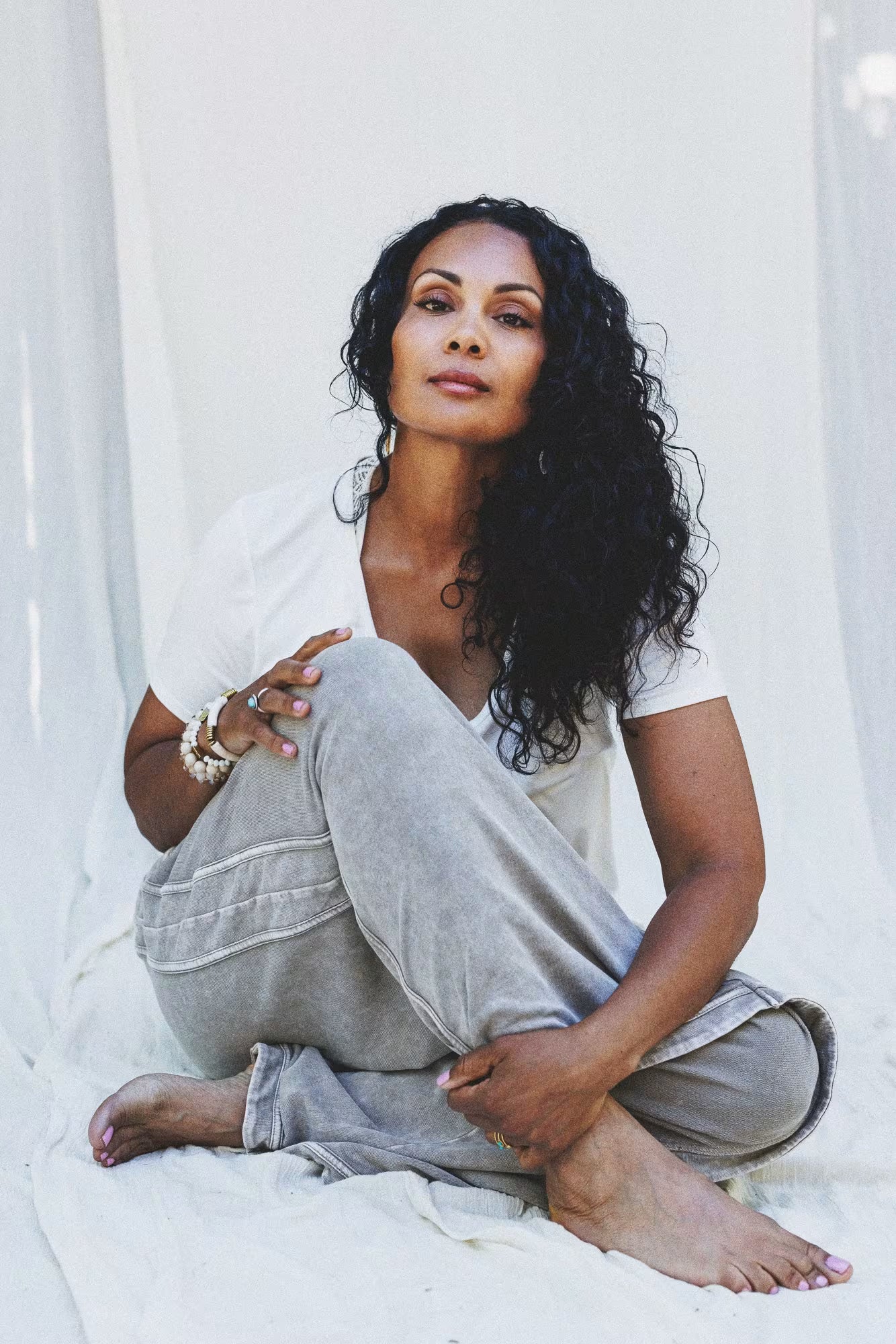 So Comfy Wide Leg Pant Cropped Length (Stone)