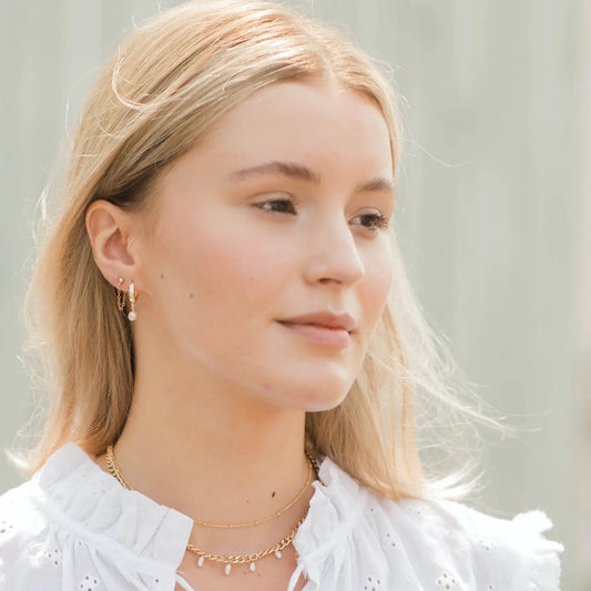 Alina Pearl Hoops