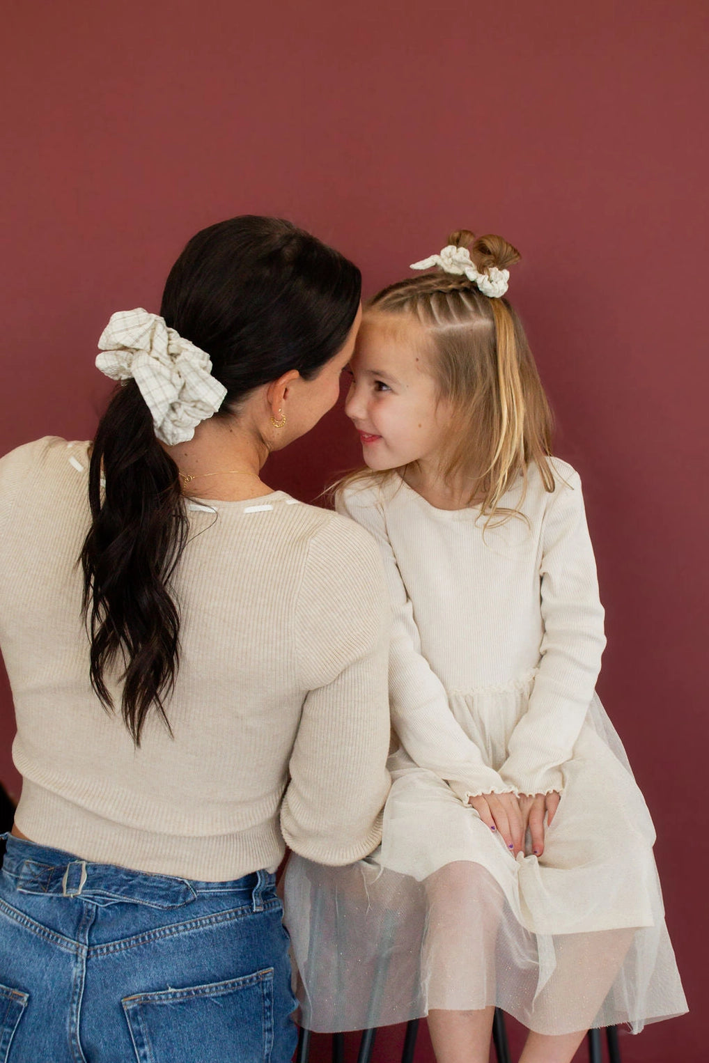 Andi Tan Gingham Scrunchie