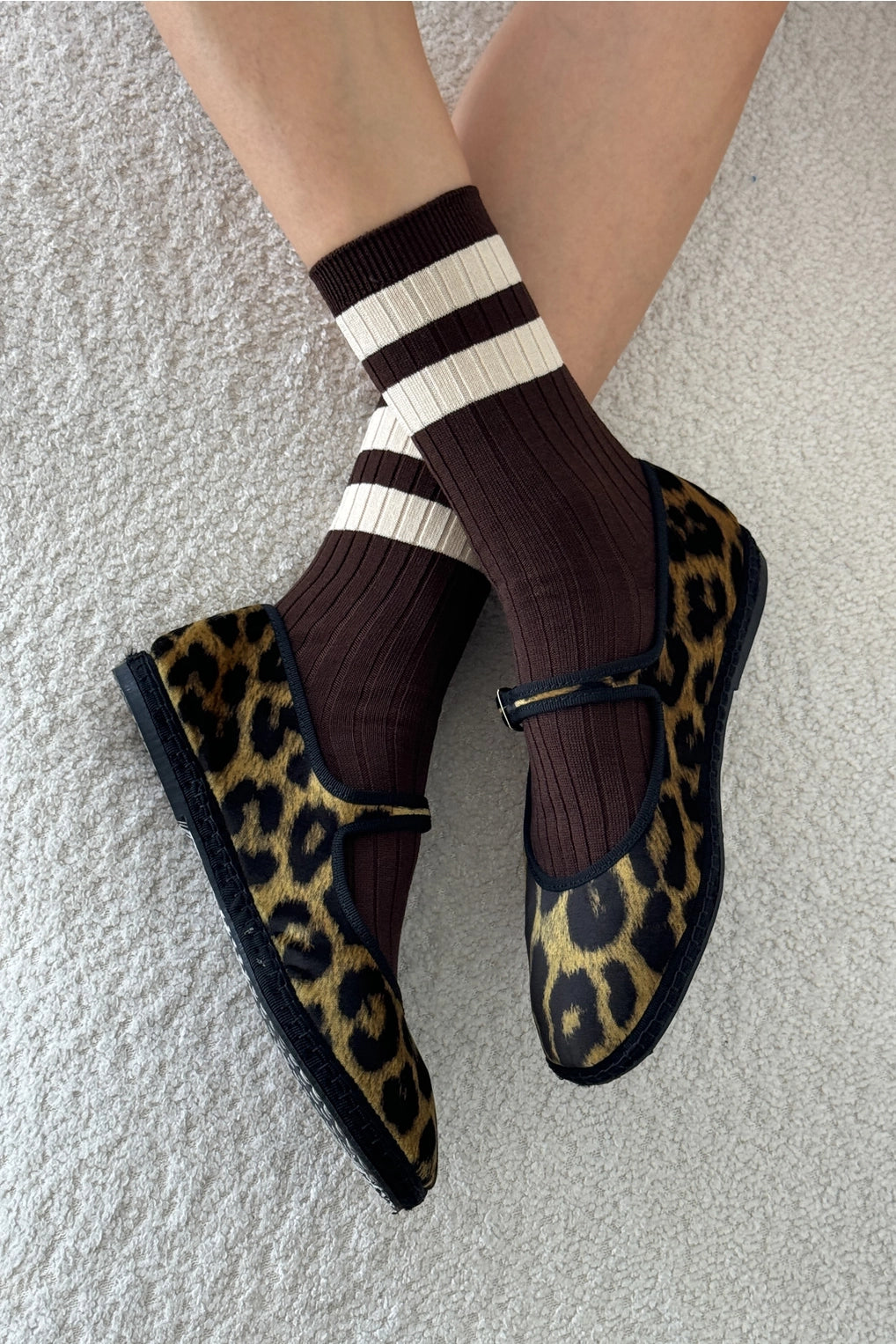 Her Socks - Varsity (Espresso)