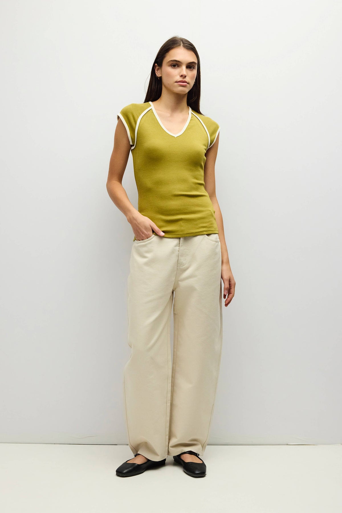 Moss + Cream Patricia Top