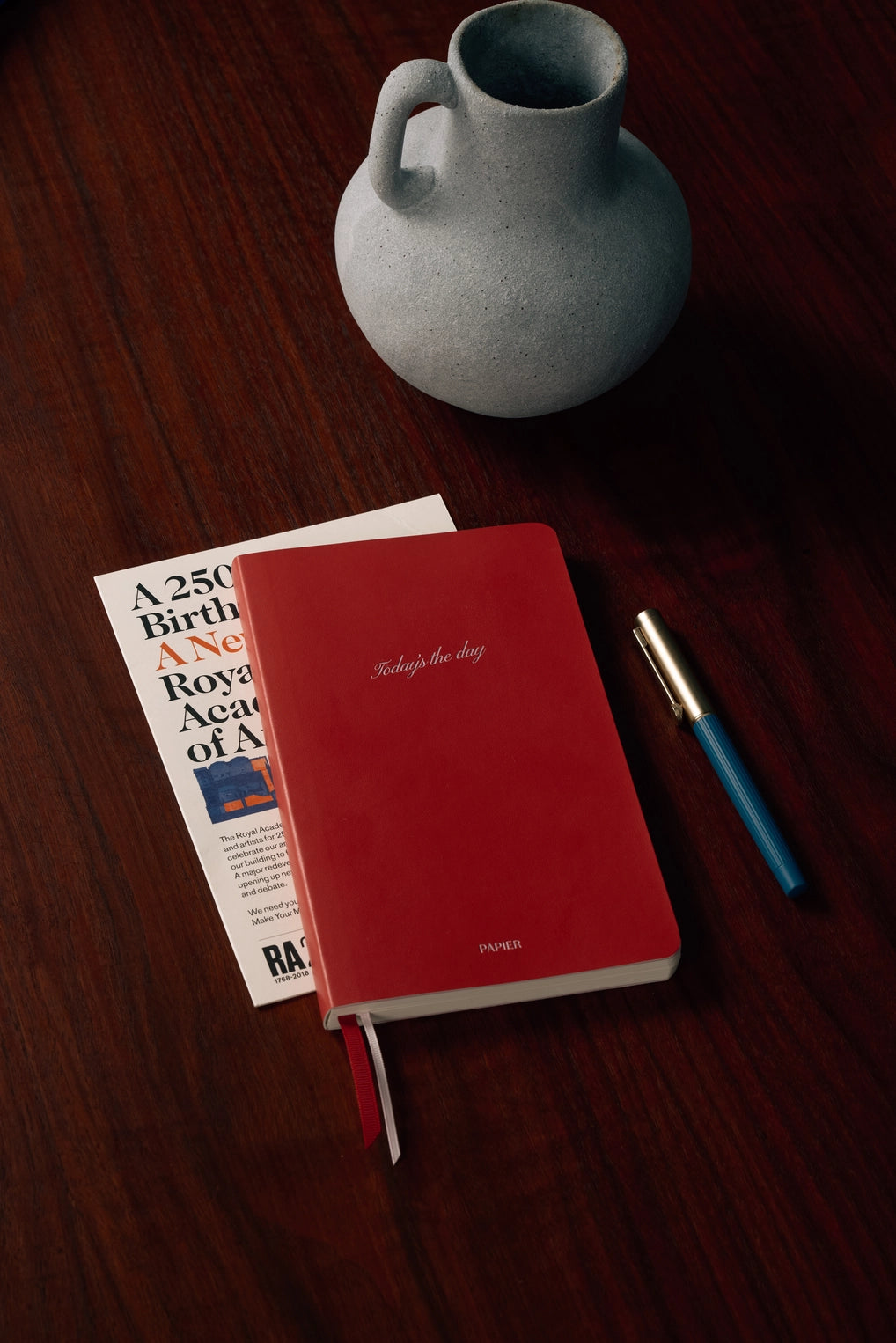 Lined Notebook, A5 Softcover, Pu Leather - Today's the Day