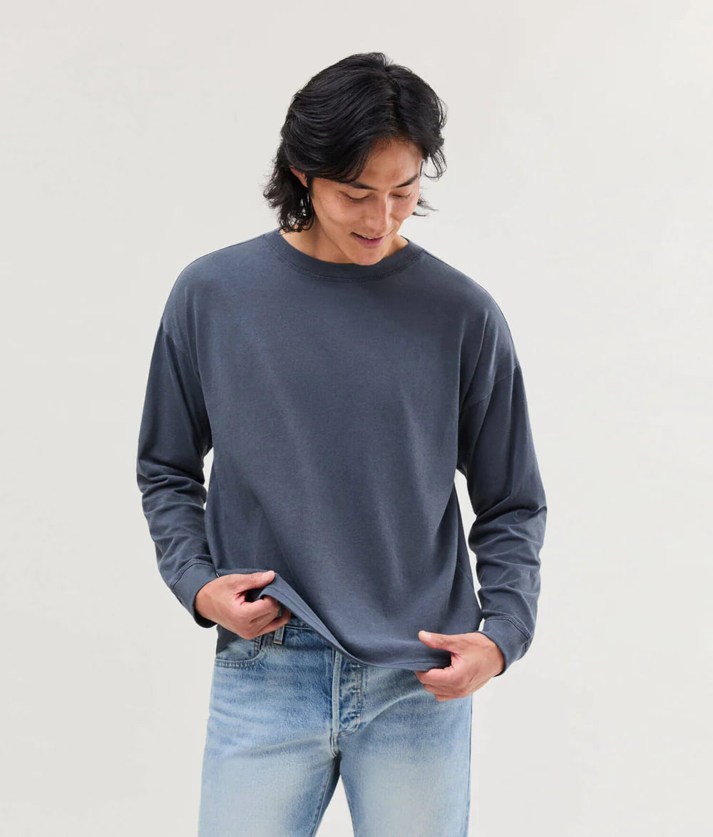 The Relaxed Long Sleeve Tee (Blue Steel)