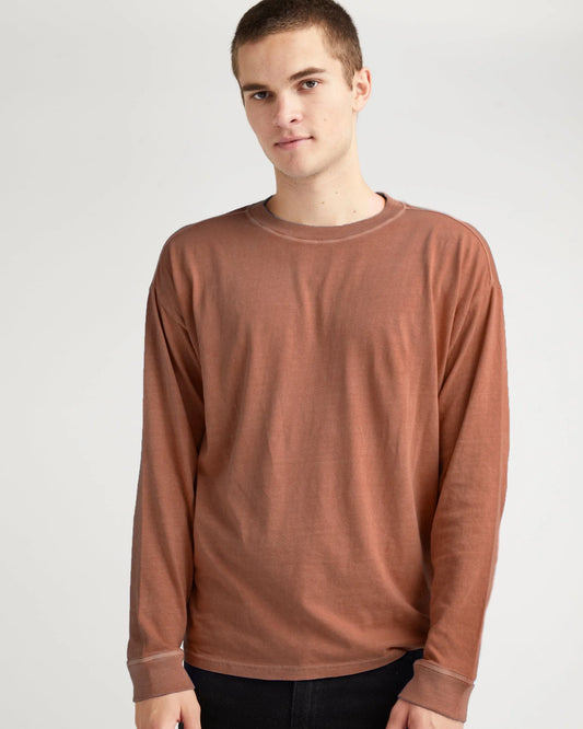 The Relaxed Long Sleeve Tee (Latte)
