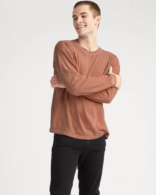 The Relaxed Long Sleeve Tee (Latte)