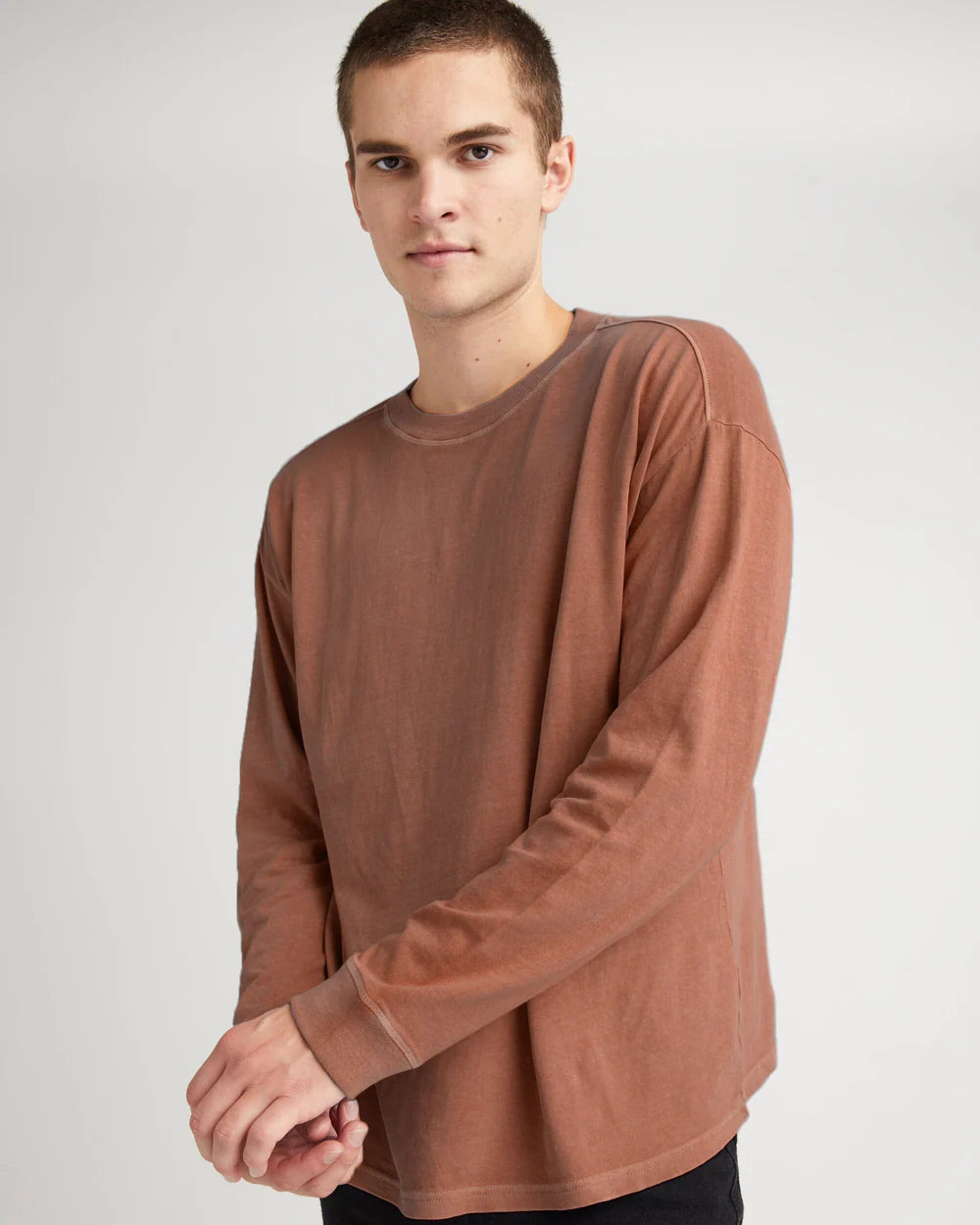 The Relaxed Long Sleeve Tee (Latte)