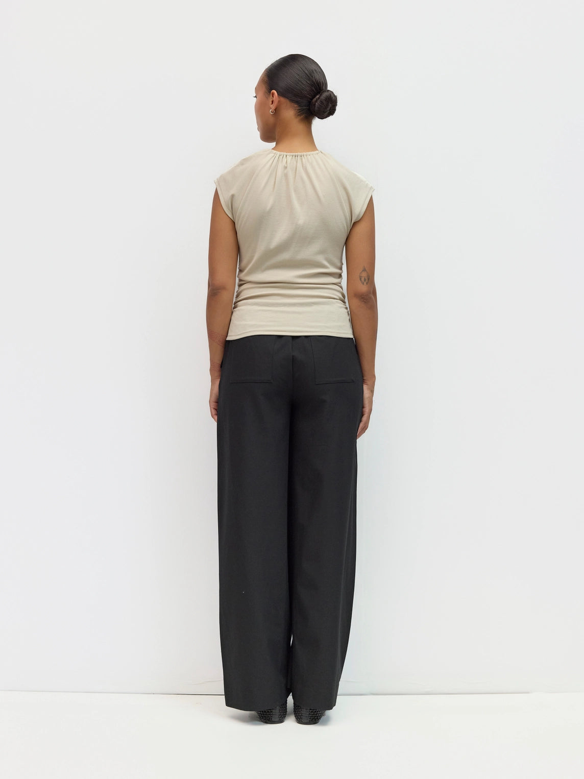 Black Vera Pants | Drawstring Wide Leg Pants