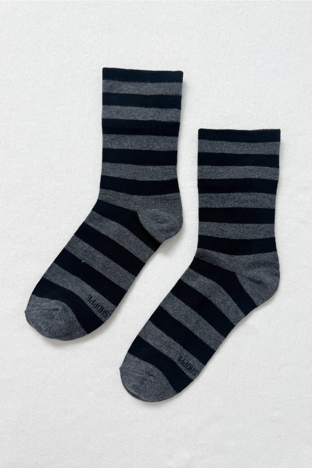 Wally Socks (Charcoal Stripe)