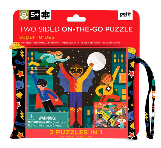 Two Sided Superheroes On-The-Go Puzzle