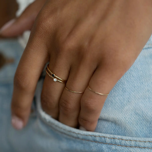 Gold Filled Cz Stacking Rings