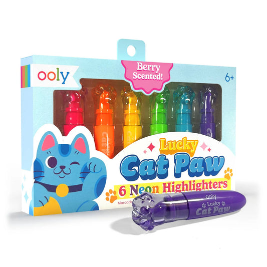 Lucky Cat Paw: Neon Highlighters - Berry Scent (Set of 6)
