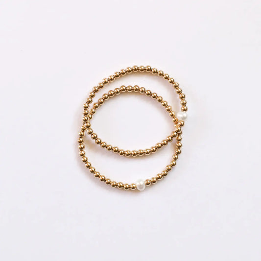 Gold + Pearl || Adult Bracelet