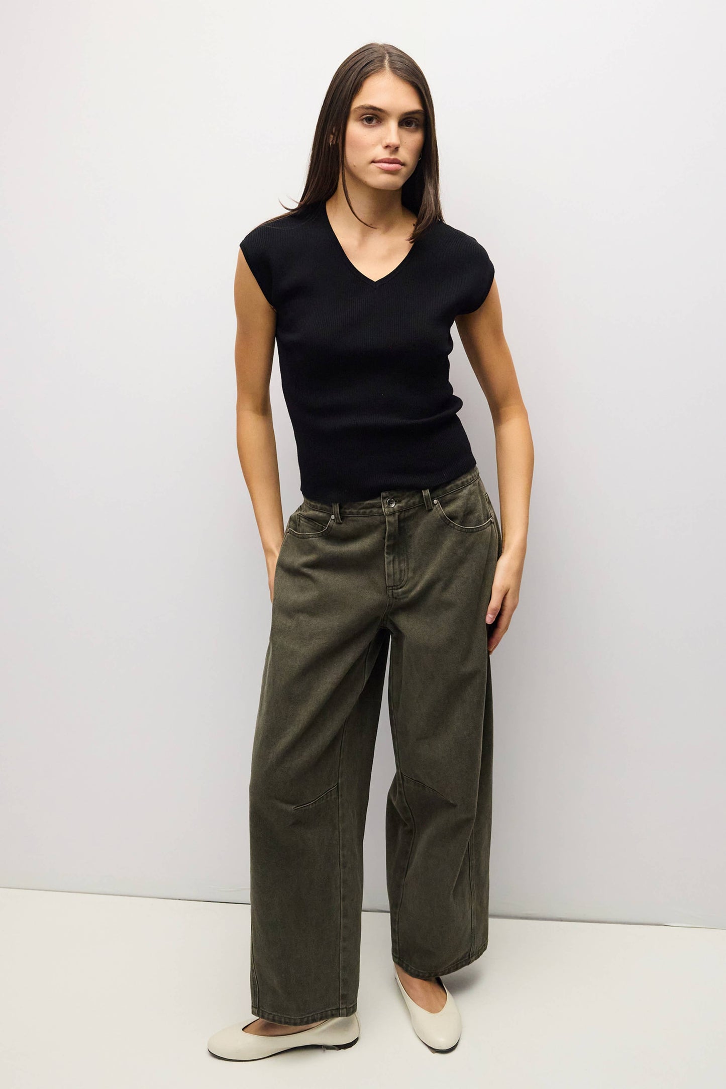 Olive Dixie Pants | Barrel Twill Pants
