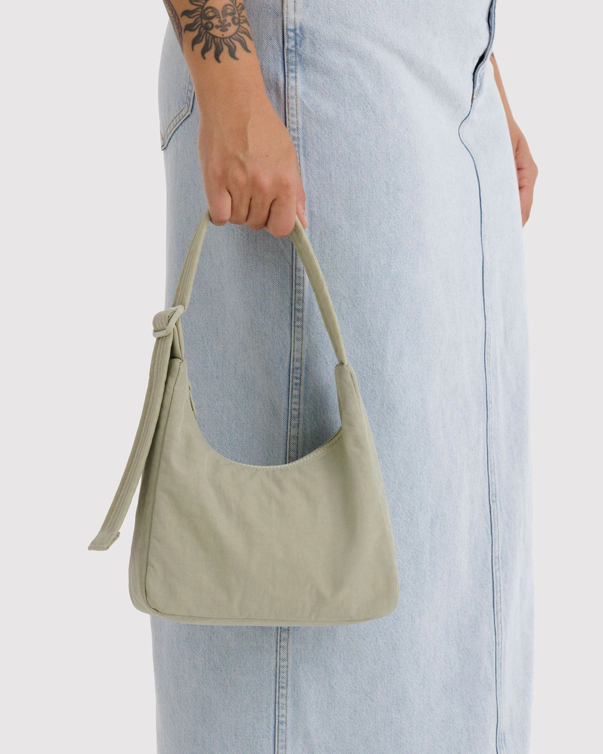 Mini Nylon Shoulder Bag (Celadon)
