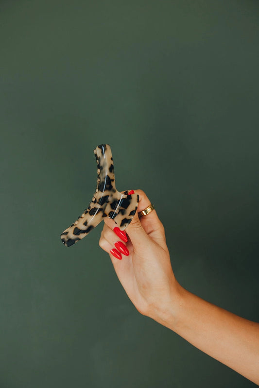 Skinny Tan Tortoise Claw Clip