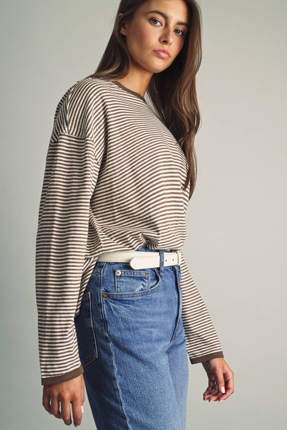 Mocha Striped Long Sleeve