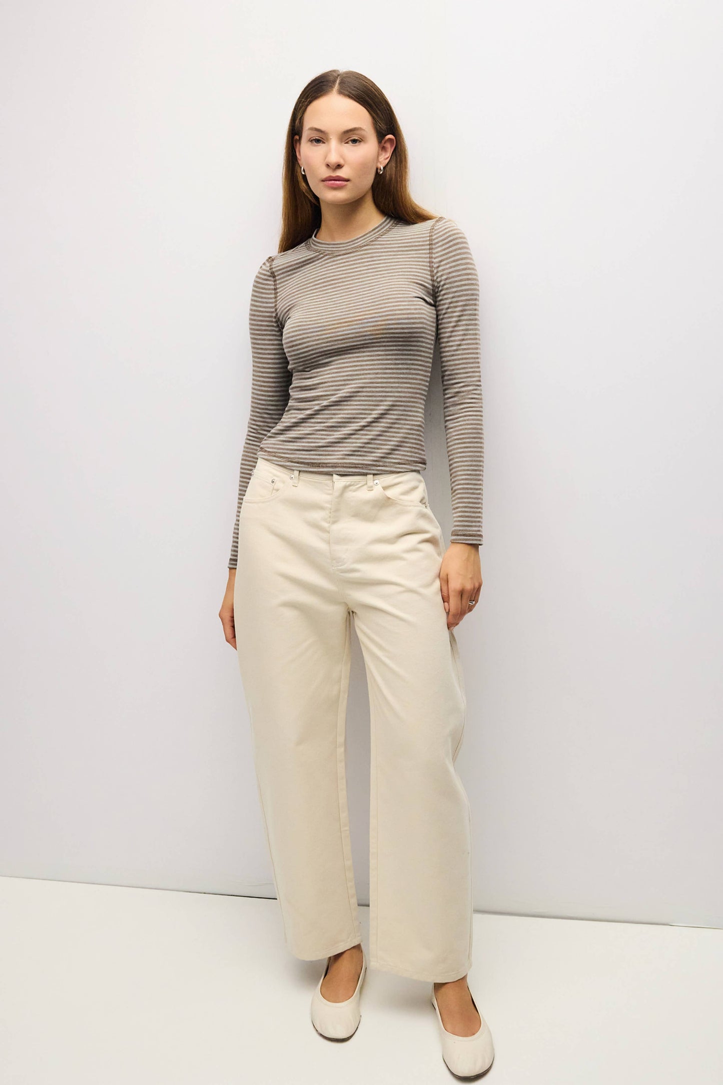 Brown Striped Perry Top