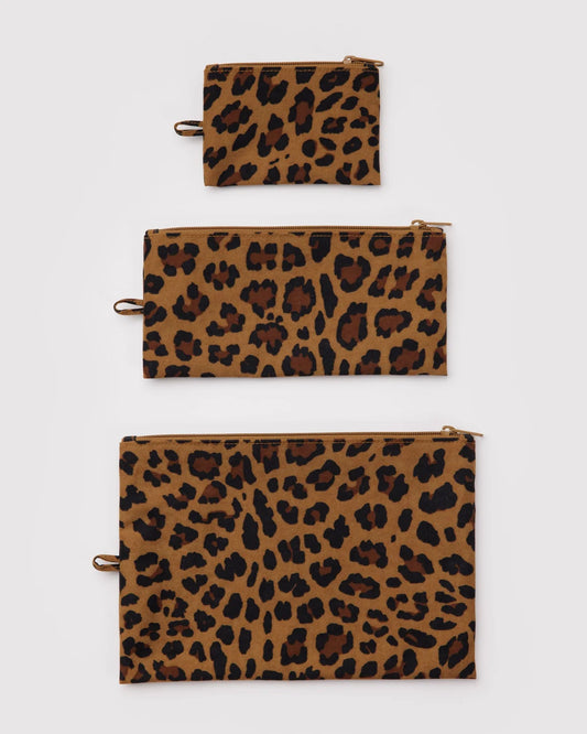 Leopard Flat Pouch Set