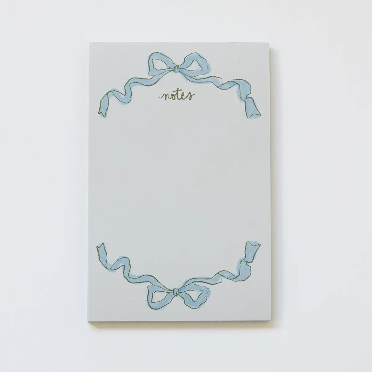 Blue Ribbon Bow Notepad