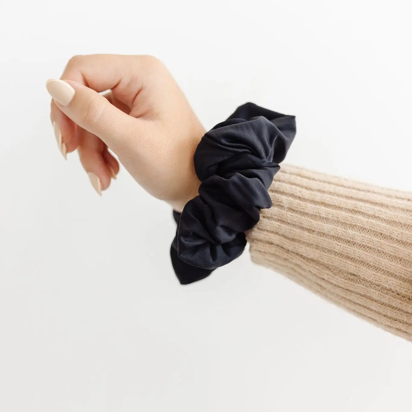 Black Oversized Athletic Scrunchie