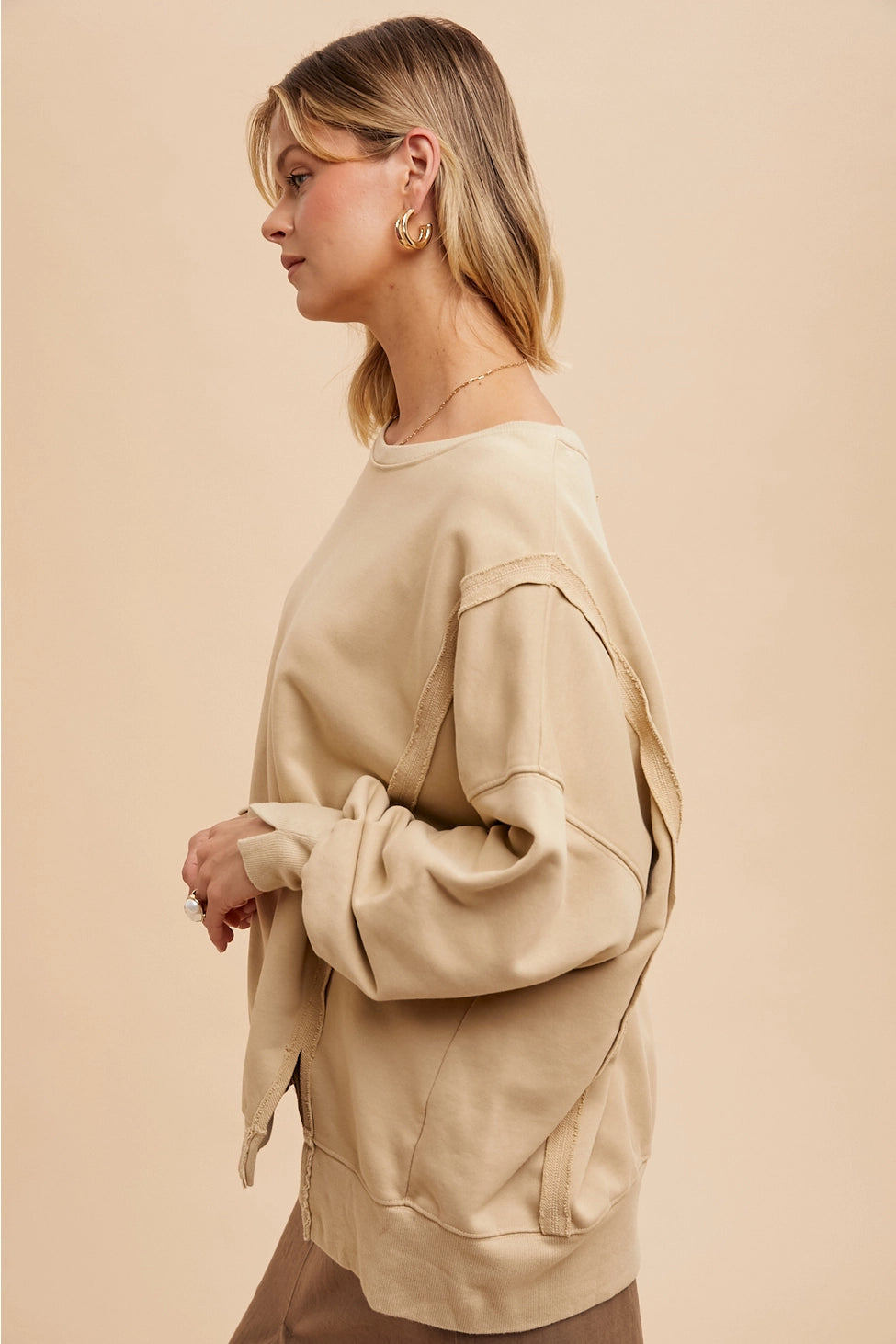 Oversized Pullover | Almond